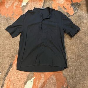 Incerun Short Sleeve Button Down Tee Size M